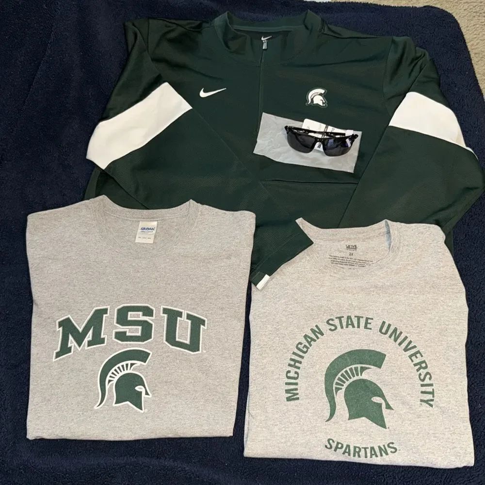 Michigan State Nike Dark Green White Pullover